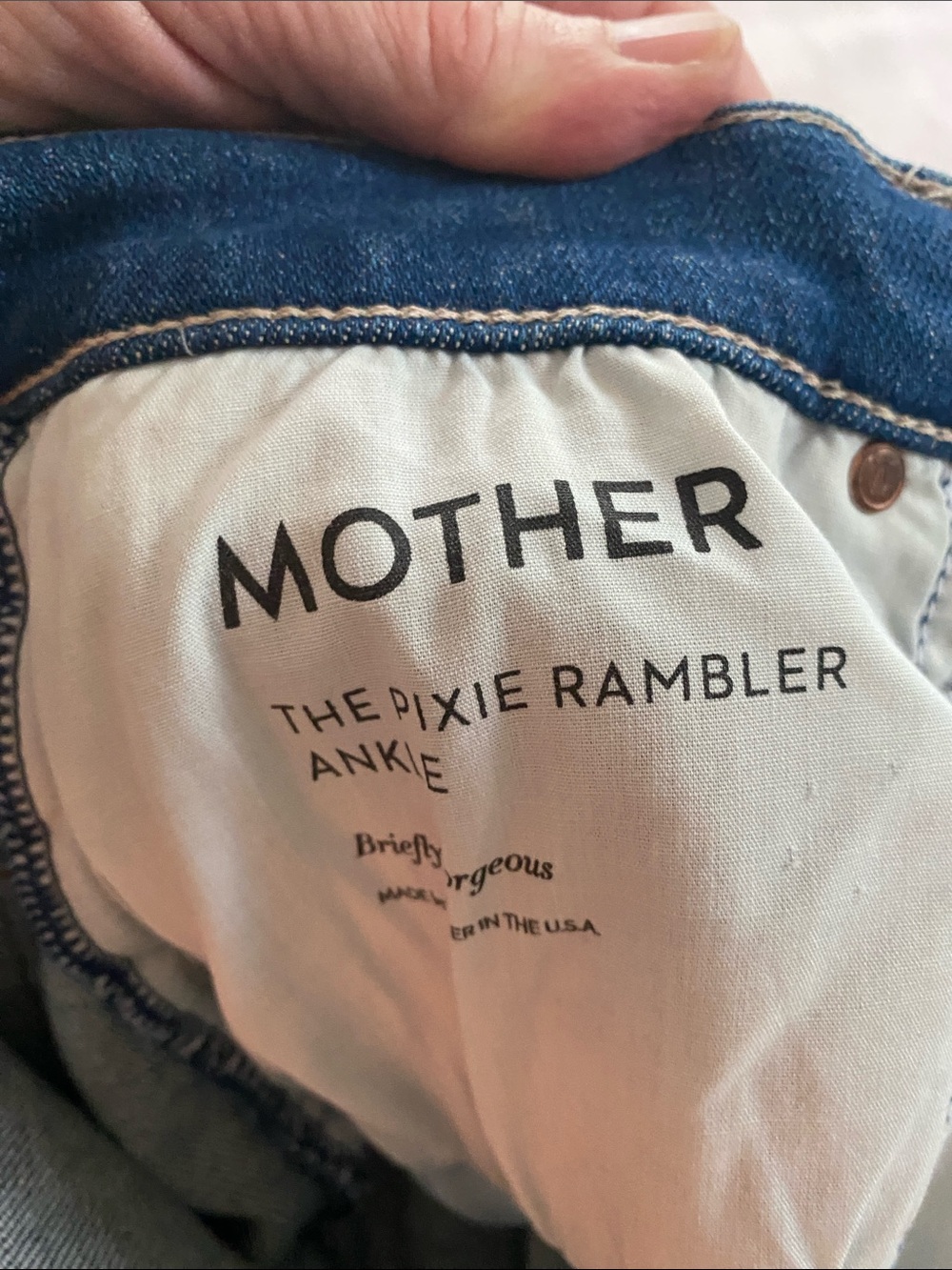 MOTHER Pixie Rambler Ankle Jeans - Medium Blue Denim 27 inch inseam